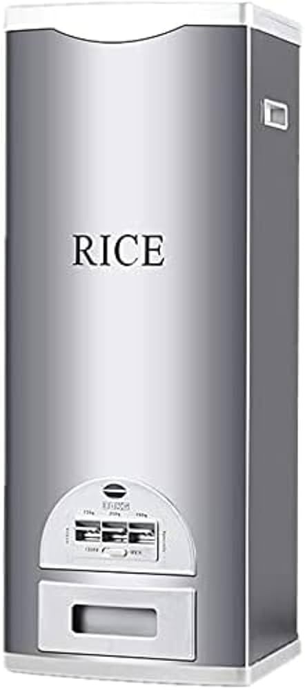 【即日発送 新品未使用】米びつ ライスバレル 30kg用 ステンレススチール製 Amazon｜Euiuxoy ステンレス鋼 密閉式 米びつ ライス